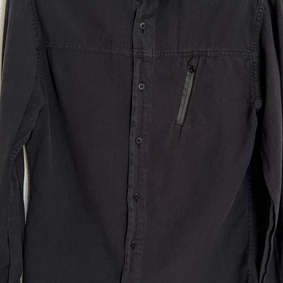 Rock & Republic Black Distressed Casual Button Down Shirt Cotton Small - Picture 5 of 12